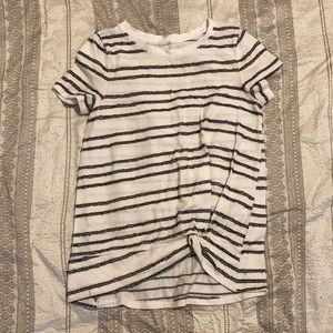 Striped SS French Terry Tee